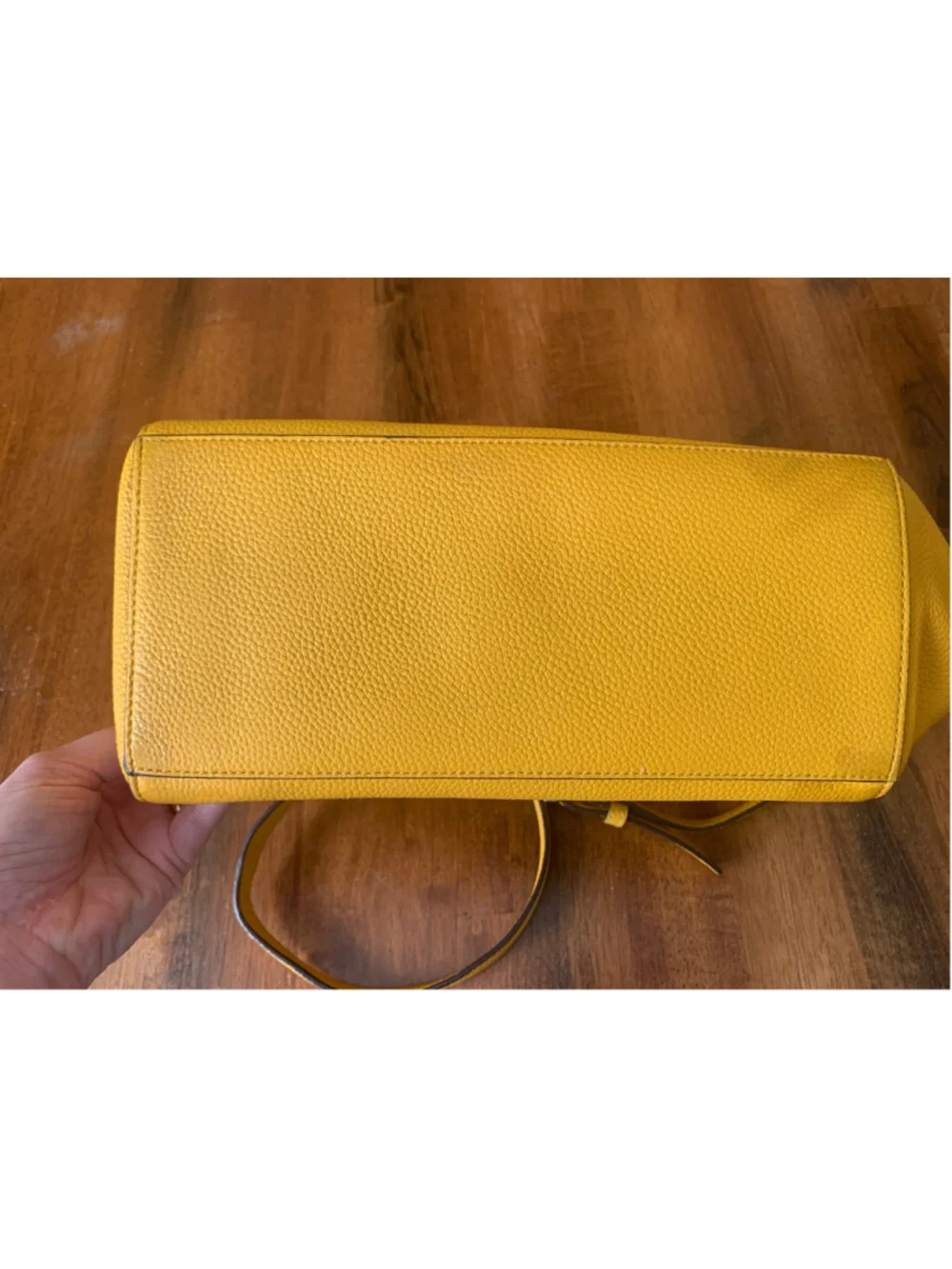Kate Spade Margaux Saffron Yellow Satchel – Pebbled Leather Crossbody Tote